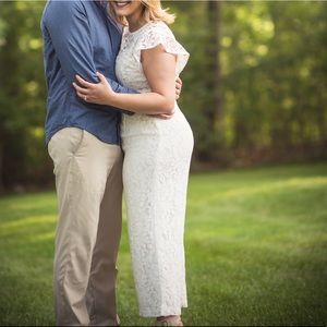 Wide leg Lace Jumpsuit white